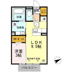 中川原駅 徒歩12分 1階の物件間取画像